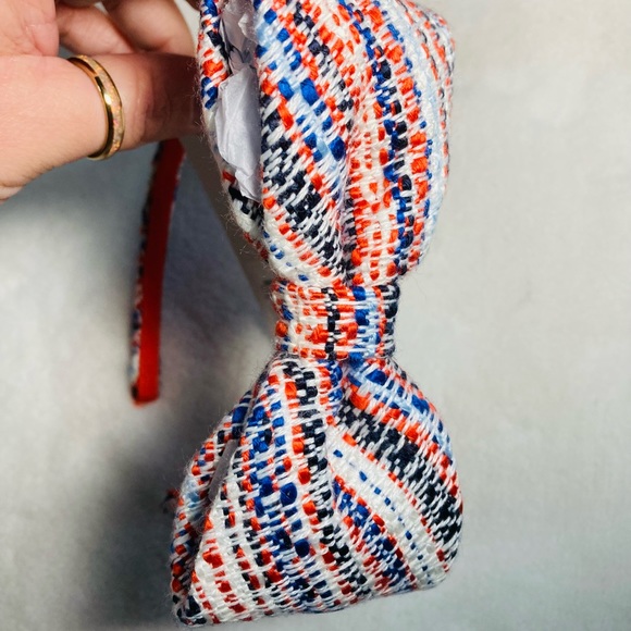 Janie And Jack Girls Colorful Textured Large Bow Headband OS - Picture 5 of 5